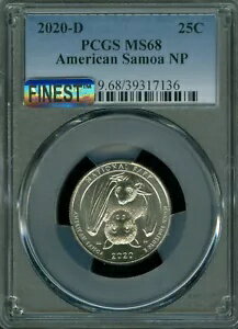 2020 D アメリカン サモア PCGS MS68 PQ MAC FINEST & SPOTLESS *