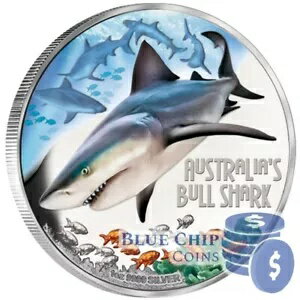 2017 $1 致命的で危険なオオメジロザメ 1 オンス シルバー プルーフ コイン