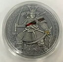 日本のサムライ伝説の戦士 3 オンス銀貨 3000 フラン カメルーン 2022