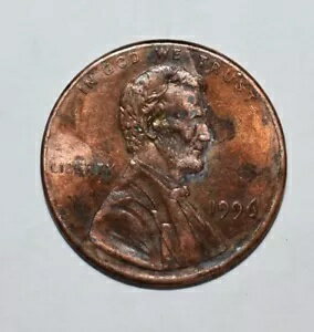 1996 ペニー エラー ダイ ブレーク/シャッター 閉塞ガス ストライク エラー 1 セント コイン