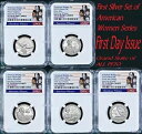 FDI 発行初日 5 コイン PF70 セット 2022 S NGC アメリカン レディース シルバー クォーター