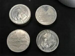 ヴィンテージ ドレイパー ミント S.O.A.スイス オブ アメリカ 5 オンス .999 シルバー ロロ チャンキー ラウンド(3)