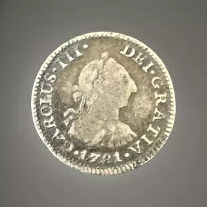 レア ニュースペイン (メキシコ) 1781 - 1/2 レアル - カルロス 3 世王。 .903 シルバーコイン