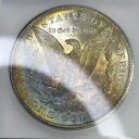 1881 S モーガン シルバー ダラー $1 ICG MS64 - モンスター レインボー トーン リバース