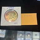 1993 アメリカン シルバー イーグル $1 コイン - キー デート モンスター レインボー ?? ?? 調色 1 オンス