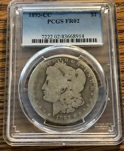 1893 CC モーガン シルバー ダラー PCGS FR 02 フェア 02