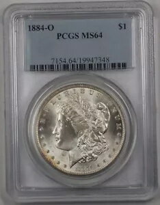 1884-O US モルガン シルバー 1 ドル コイン PCGS MS-64 (良品) BR3 N