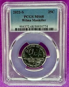 2022 S 25c ウィルマ マンキラー アメリカン レディース クォーター PCGS MS68 トップ ポップ/ポップ 6 (774)