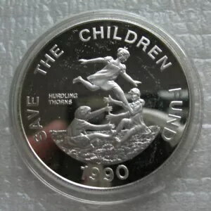 フィリピン 200 ピソ 1990 シルバー プルーフ コイン セーブ ザ チルドレン基金
