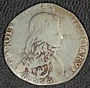 イタリア、1676年、ミラノ（公国）、スペイン王カルロス2世。シルバー 1 フィル、レア、Dav 4005