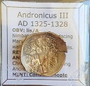 アンドロニカス II/III のビザンチン金ハイパーパイロンコイン、西暦 1325 年から 1328 年まで