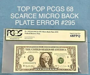 ȥå ݥå  FR 1922-HBPE 1995 $1 PCGS 68 PPQ ޥ Хå ץ졼 顼 #295 