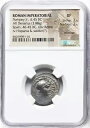 ローマ帝国 - ポンペイウス ジュニア - 紀元前 46 〜 45 年 - デナリウス銀 - NGC XF