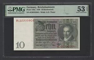 ドイツ - ライヒス紙幣 10 ライヒスマルク 1929年 P180a 未使用