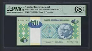 アンゴラ 50 クワンザ 1999 P146b 未使用 グレード68 トップポップ