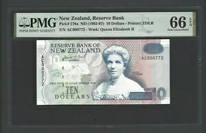 ニュージーランド 10ドル ND(1992-97) P178a 