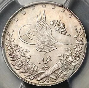 1911 PCGS MS 65 エジプト オスマン帝国 Emp 1 キルシュ 1327/3H シルバー ヒートン コイン (22030804C)