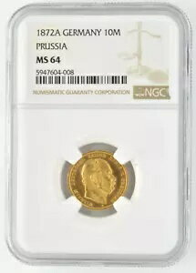 1872 A ɥ 10 (ƥ) ޥ륯 ץ 0.9000  NGC MS64 KM# 502 إ 1 