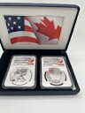 2019 プライド オブ 2 ネイションズ 発行初日 シルバー 2 コイン セット US & CAD NGC PF70