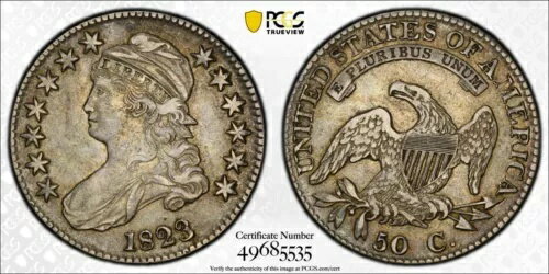 PCGS XF40 1823-P åץ Х ϡ С ǧ 50c O-106 R3 