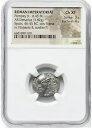 ローマ帝国 - ポンペイウス ジュニア - 紀元前 46 〜 45 年 - デナリウス銀 - NGC Ch XF