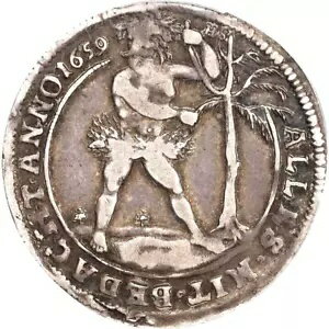 1659 ドイツ州ブランズウィック ウルフェンブッテル 1/8 ターラー、PCGS XF 40、希少、ドイツ