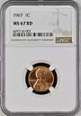 1967 1C RD リンカーン記念館 1 セント NGC MS67RD 6697143-003