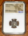 NGC ローマ共和国 紀元前 101 年 AR デナリウス L. センティウス C.f. VF古代ローマコイン