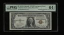 DBR 1935-A $1 シルバー ハワイ SC ブロック Fr. 2300 PMG 64 EPQ シリアル S54330753C
