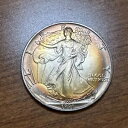 1991 $1 アメリカン シルバー イーグル 1オンス ジェム 未流通 モンスター ターゲット レインボー トーニング