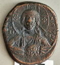 イエス・キリスト 匿名の古代ビザンチン フォリス コイン CROSS