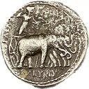 古代銀貨テトラドラクママケドニア王国フィリップ 25mm。 (紀元前 359 〜 336 年)