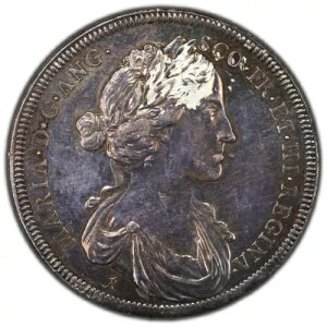 イギリス モデナのメアリー ジェームズ 2 世の妻 1685 年戴冠式銀メダル E #27