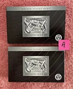 2023年米国造幣局。プルーフ セット (オリジナル OGP と交換 OGP、それぞれのコイン/COA)、(A)