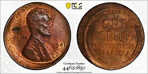 1941 1c リンカーン ウィート セント 10% オフ センター エラー PCGS MS62RB 商品番号 1266