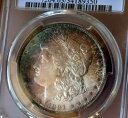モーガン シルバー ドル 1891 P PCGS MS 63++++++ モンスター レインボー ワウ コイン