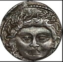 プラウティウス プランクス AR デナリウス メデューサ コイン 47 BC シルバー