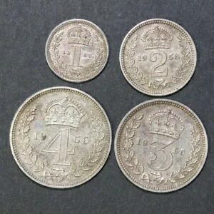 イギリス イギリス 1956 クイーン エリザベス 3 世 マウンディ セット UNC (MG143/A2)(3)