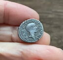 ローマン レピダスとオクタヴィアン (イタリアの軍用造幣局、紀元前 42 年) シルバー デナリウス レア