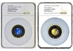 2023 海王星 & ムーン拡大鏡ソーラー システム 17.5 g シルバー コイン NGC PF70/69