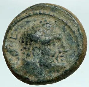 ガラティア王国 本物の古代王アミュンタス ギリシャ コイン ヘラクレス & ライオン i90850