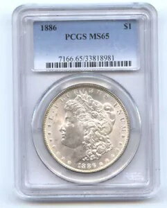 1886年 $1 - PCGS MS65--モーガンシルバードル-(3)