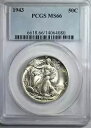 1943 ウォーキング リバティ ハーフダラー 50C PCGS MS66 - ホルダーのバグ!