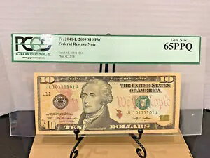 2009 $10 FRN PCGS 65PPQ 真のバイナリ クワッド レーダー ローター トライブックエンド #JL10111101A
