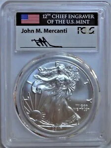 2017-P アメリカン シルバー イーグル $1 がフィラデルフィア マーカンティ レーベル PCGS MS70 で落札されました