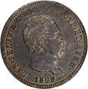 イタリア サルデーニャ州 1826-P 2 リラ シルバー コイン、PCGS 認定「AU DETAIL」