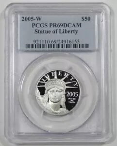 2005-W USA $50 ͳν PCGS PR69DCAM - 1/2 .9995 ץ