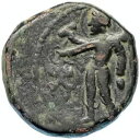 クシャーン帝国のカニシカ1世 北インド古代アンティークギリシャコインSHIVA i99905