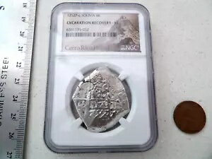 1752 Pq セロリコ ホード 8 レアル スペインの穂軸発掘回収 NGC 証明書。 XF