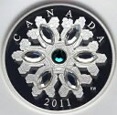 2011 カナダ クイーン エリザベス 2 世 7 スワロフスキー ジェム スノー シルバー $20 コイン NGC i85473